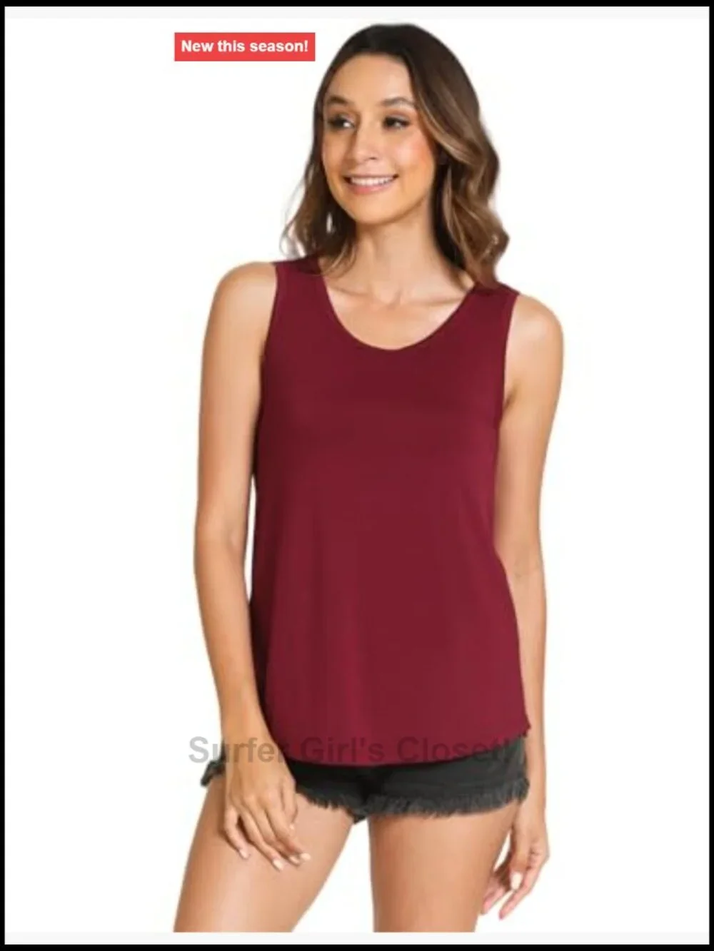 Bamboo Viscose Loose Fit Sleeveless Pajama Tank Top